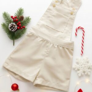 Jardineira Infantil Pedro Off White