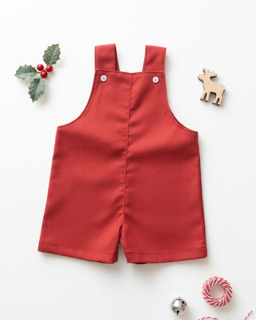 Jardineira Bebê vermelho