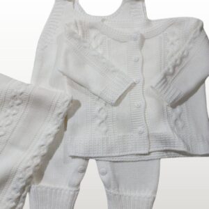 Saída de Maternidade Tricô Branco
