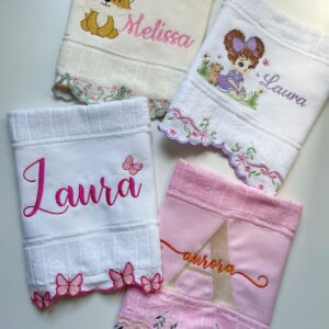 Toalha Personalizada Infantil Menina com Barrinha Temas