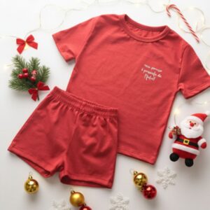 Conjunto Infantil Oversized Natal Vermelho