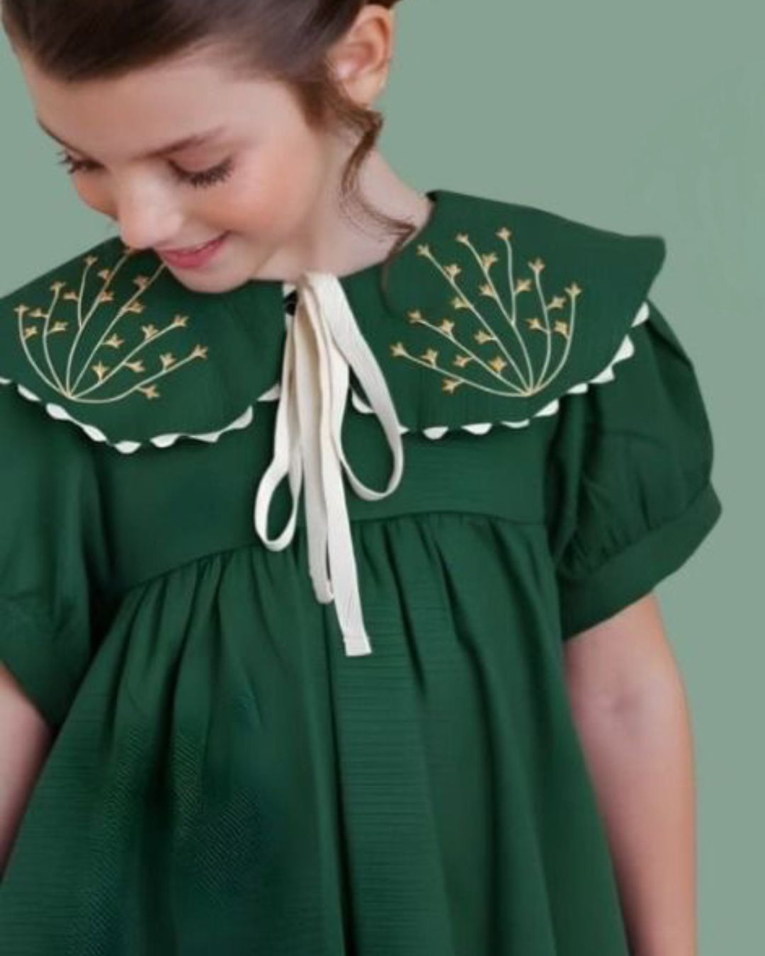 Vestido Infantil Lívia Natal Verde 2